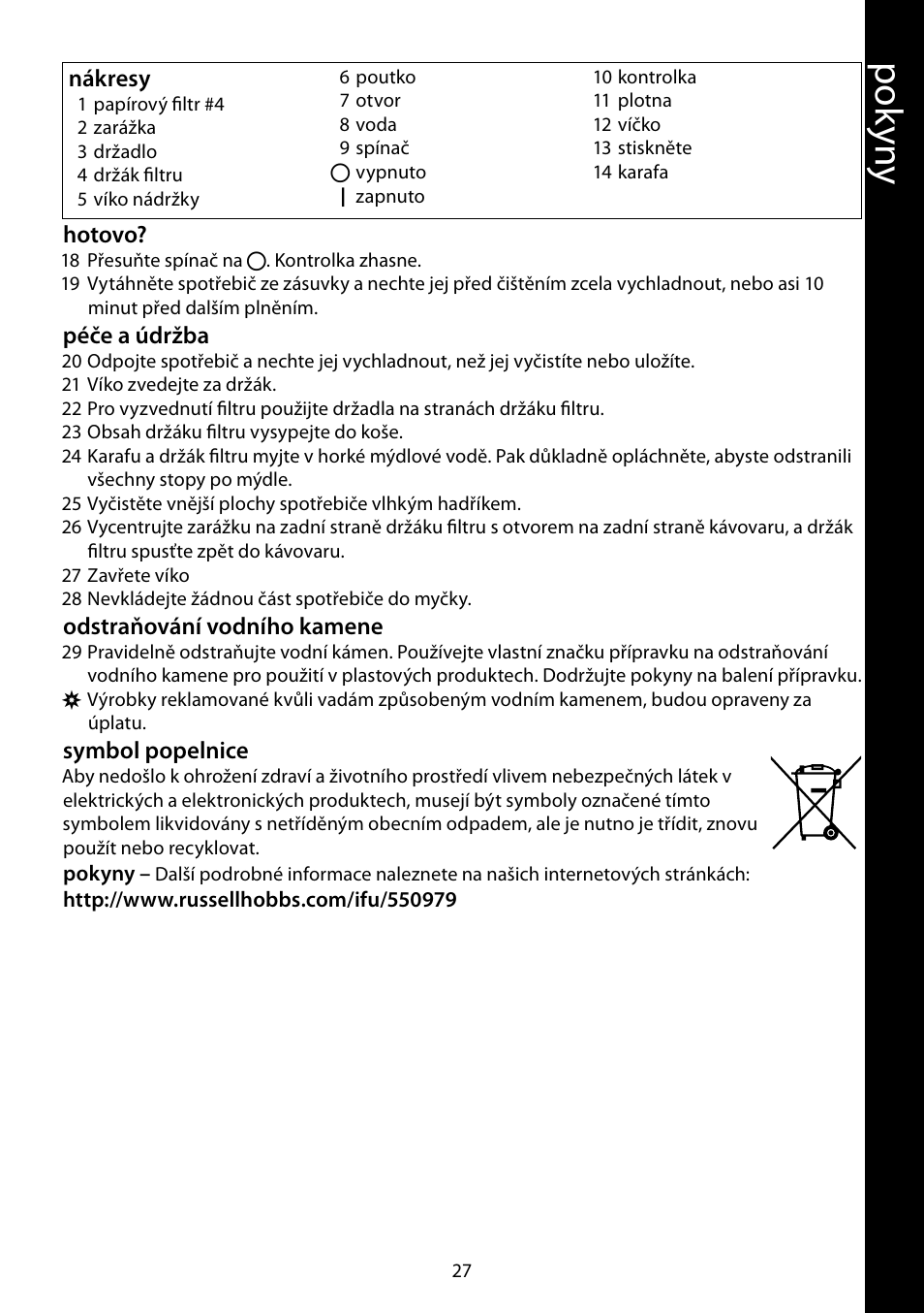 Pok yny | RUSSELL HOBBS JUNGLE GREEN User Manual | Page 27 / 48
