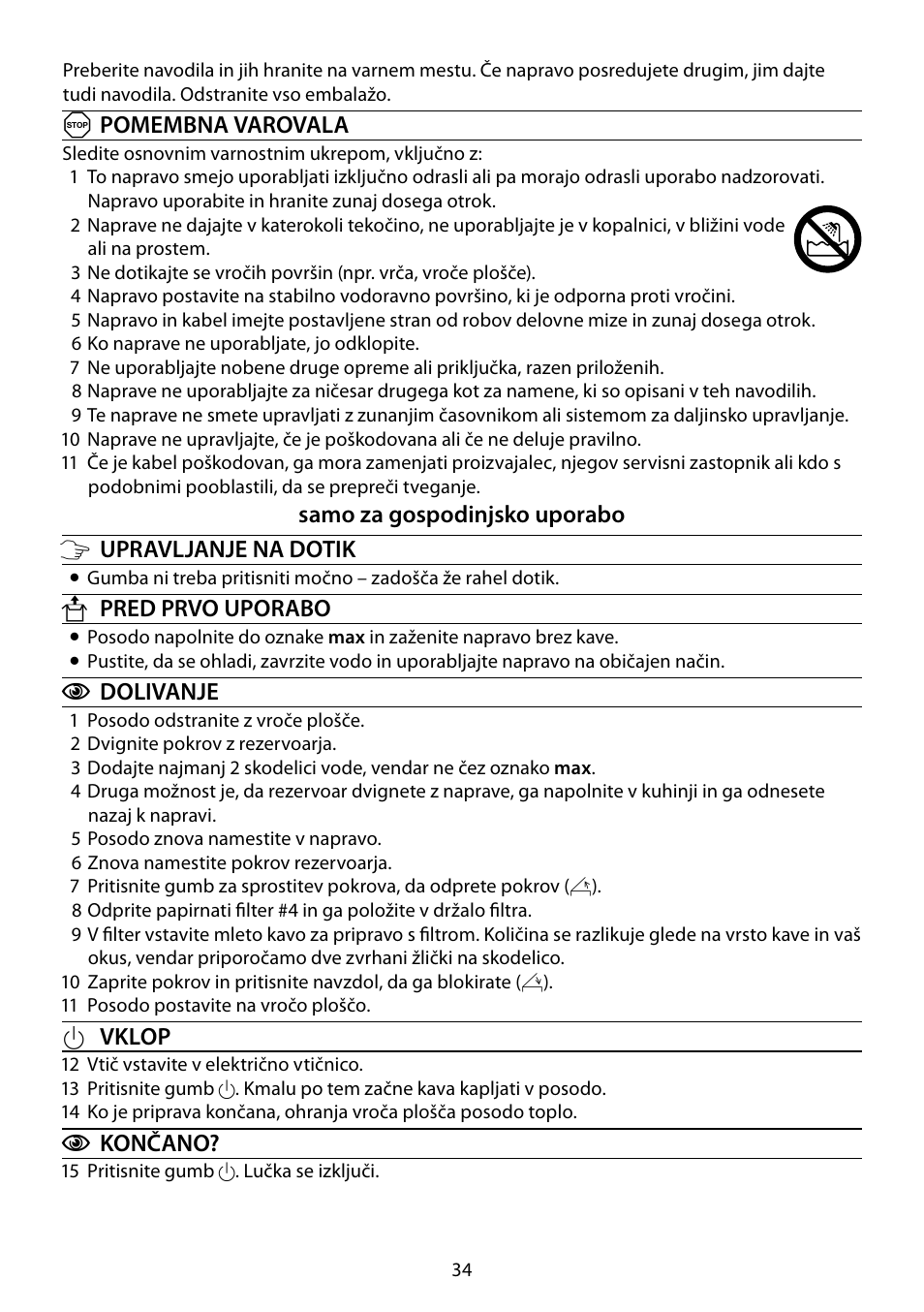 RUSSELL HOBBS STEEL TOUCH User Manual | Page 34 / 48