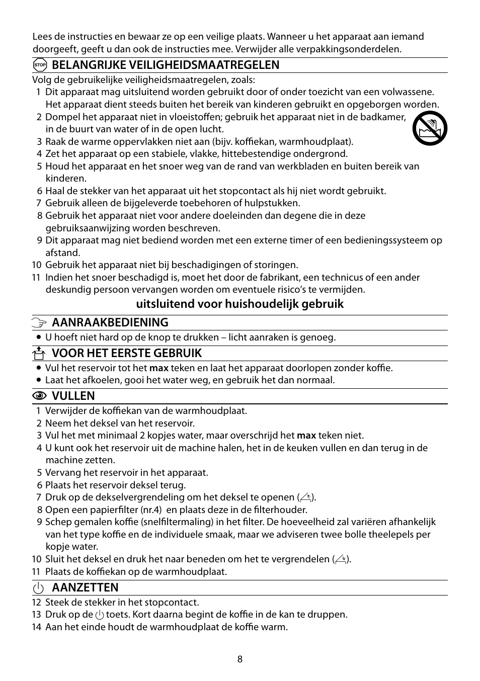 RUSSELL HOBBS STEEL TOUCH User Manual | Page 8 / 48