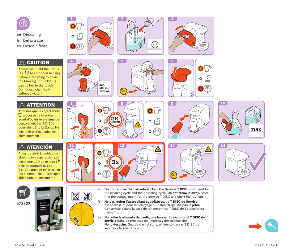 Bosch TASSIMO T12 TAS1202 User Manual | Page 3 / 6