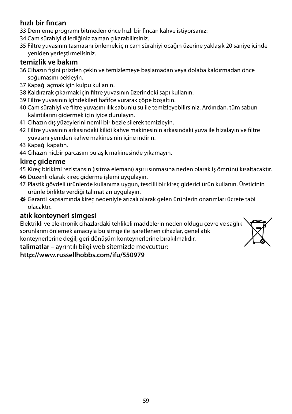 RUSSELL HOBBS DELUXE User Manual | Page 59 / 68