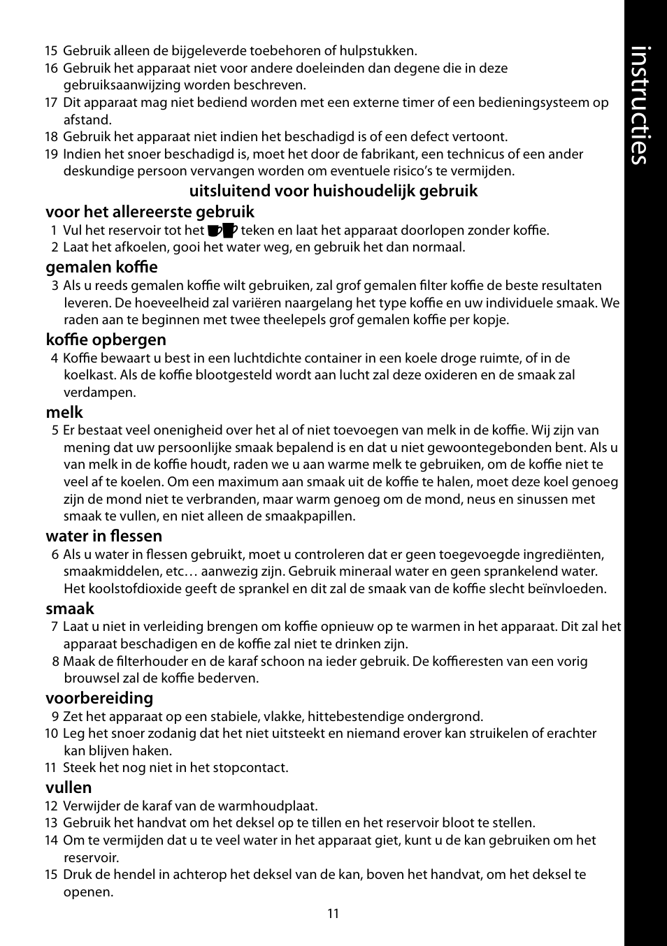 Ins tru cti es | RUSSELL HOBBS PURPLE PASSION User Manual | Page 11 / 88