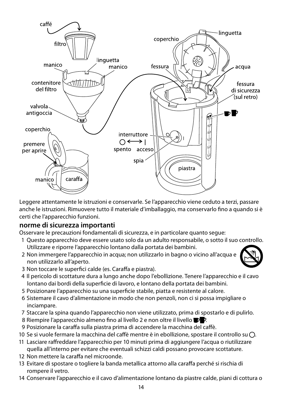 Norme di sicurezza importanti | RUSSELL HOBBS PURPLE PASSION User Manual | Page 14 / 88