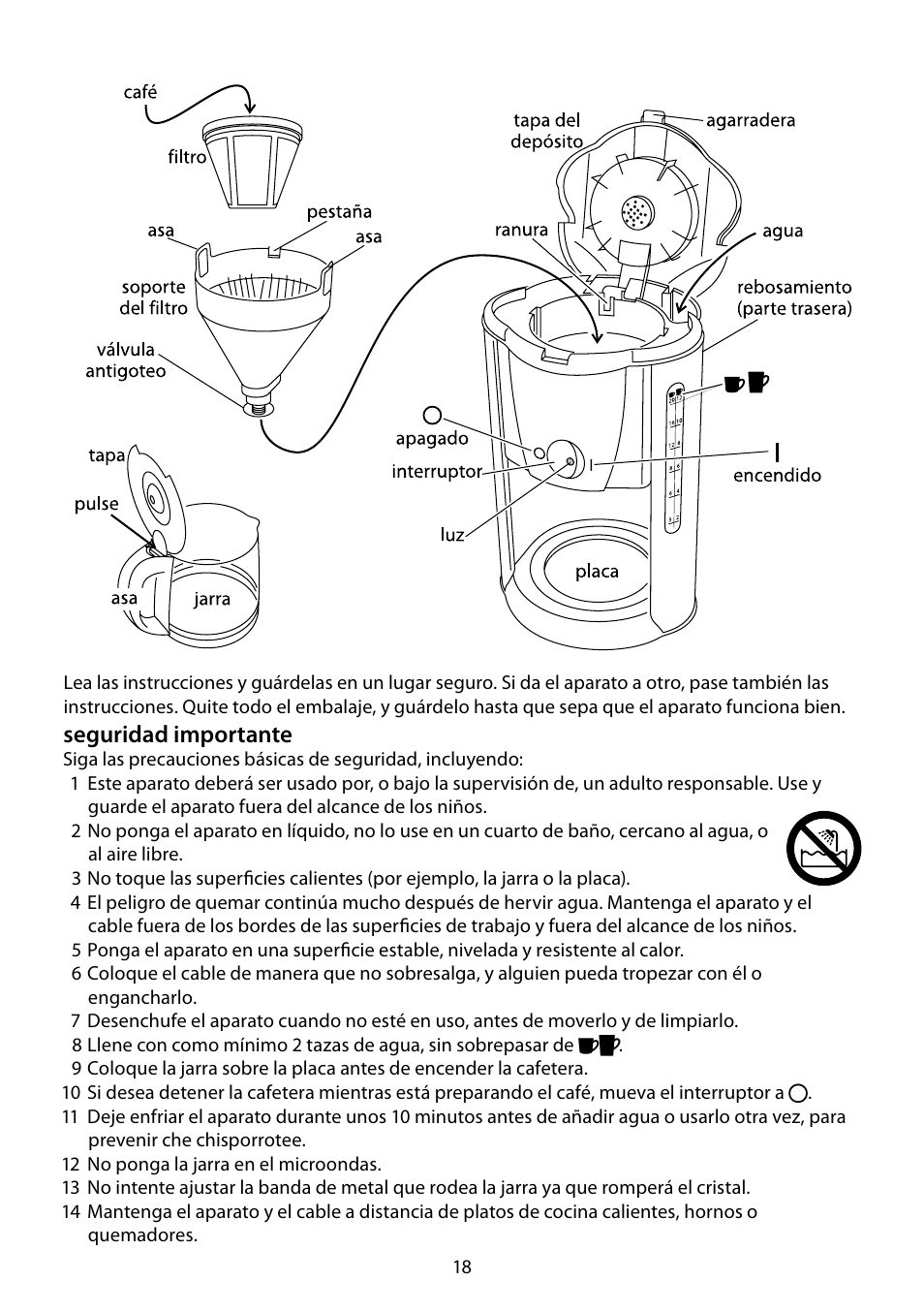 Seguridad importante | RUSSELL HOBBS PURPLE PASSION User Manual | Page 18 / 88
