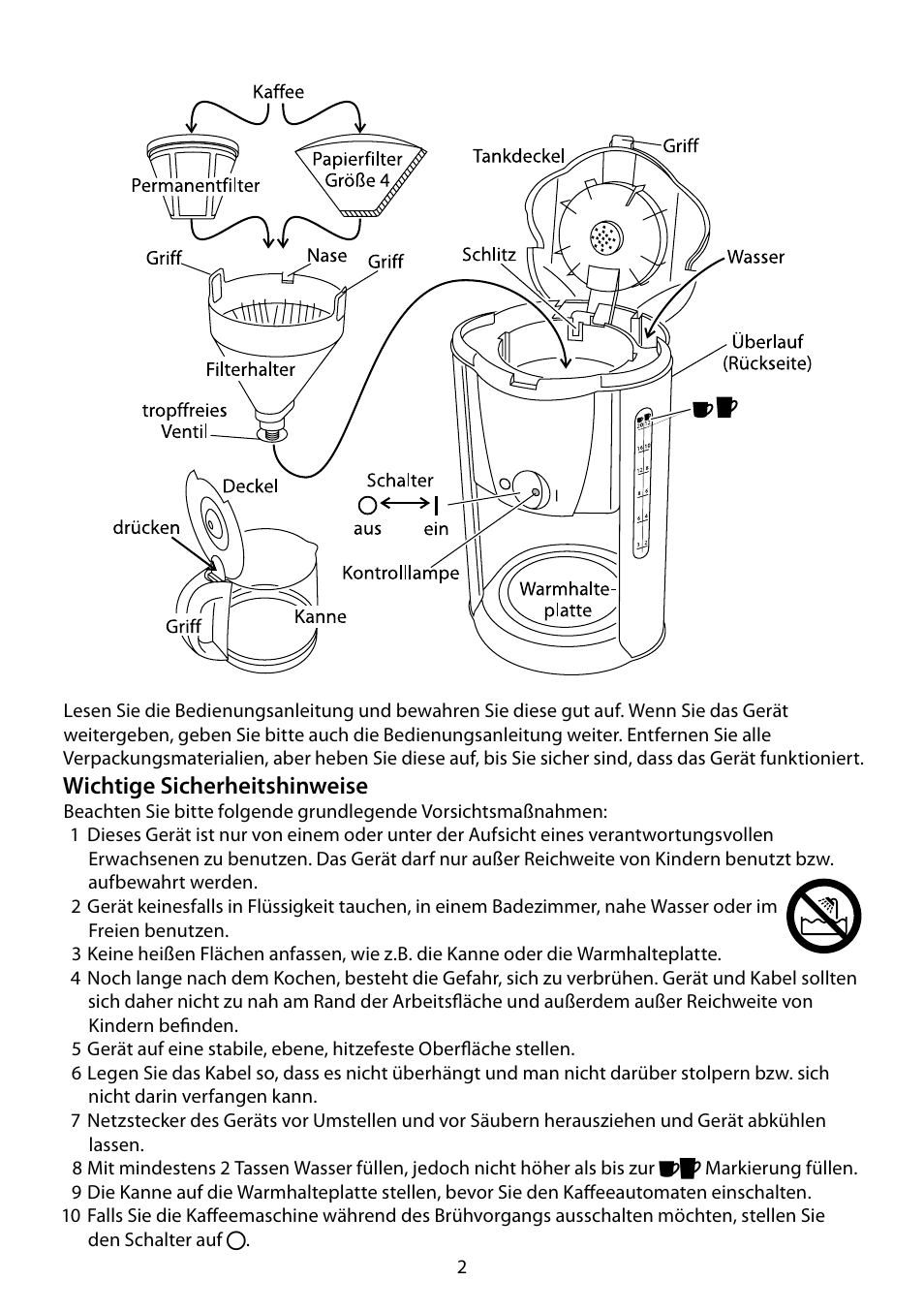 Wichtige sicherheitshinweise | RUSSELL HOBBS PURPLE PASSION User Manual | Page 2 / 88