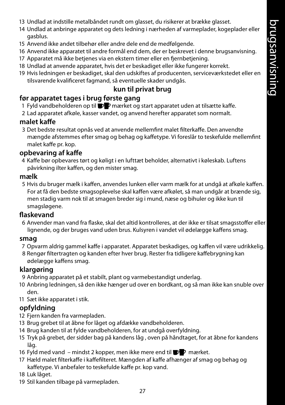 Br ug sa nv isnin g | RUSSELL HOBBS PURPLE PASSION User Manual | Page 27 / 88
