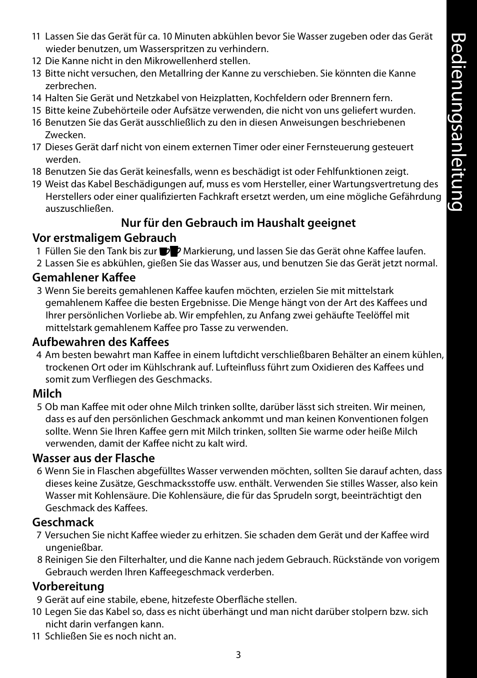 Be di en un gs anl eit un g | RUSSELL HOBBS PURPLE PASSION User Manual | Page 3 / 88