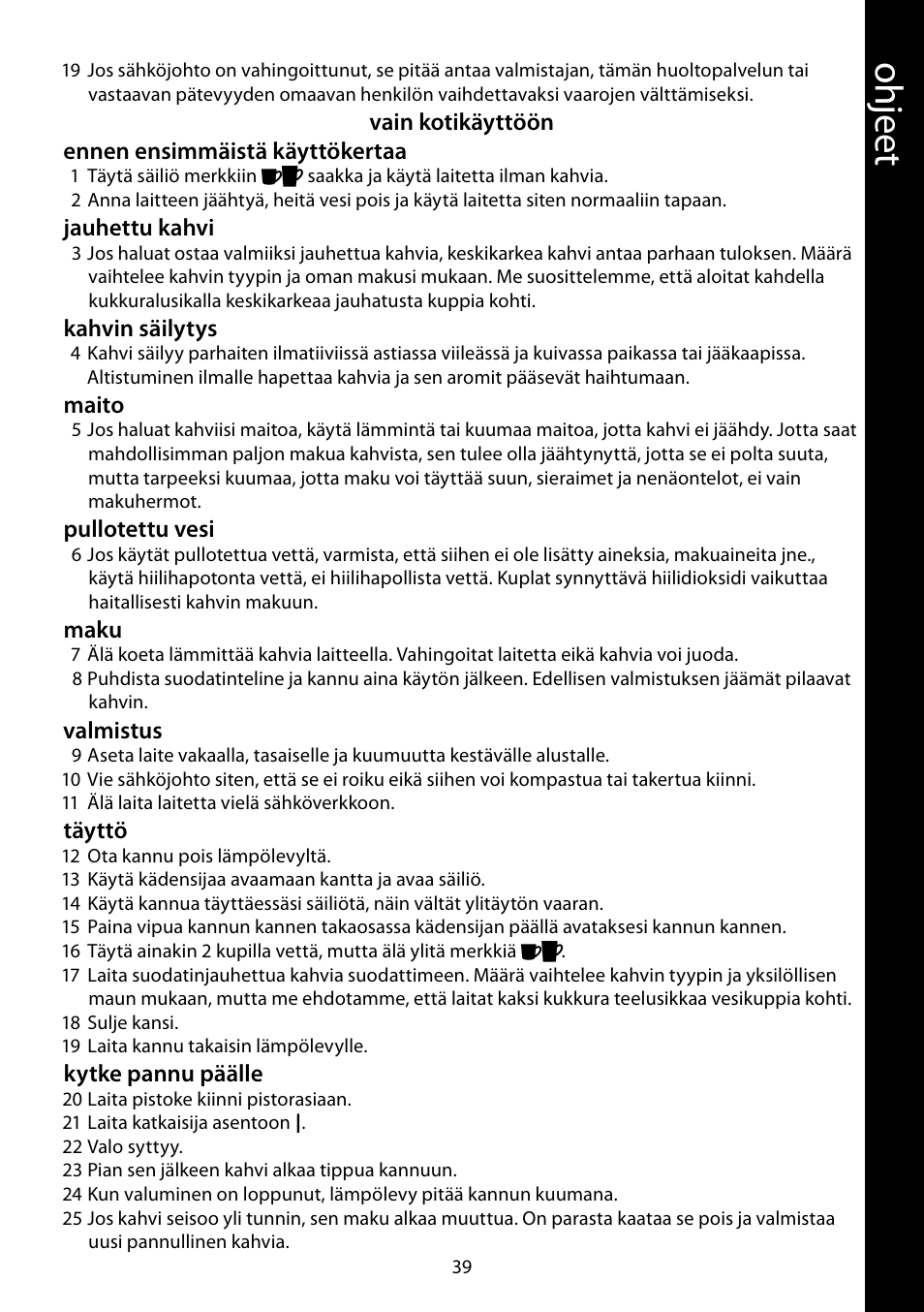 Oh je et | RUSSELL HOBBS PURPLE PASSION User Manual | Page 39 / 88