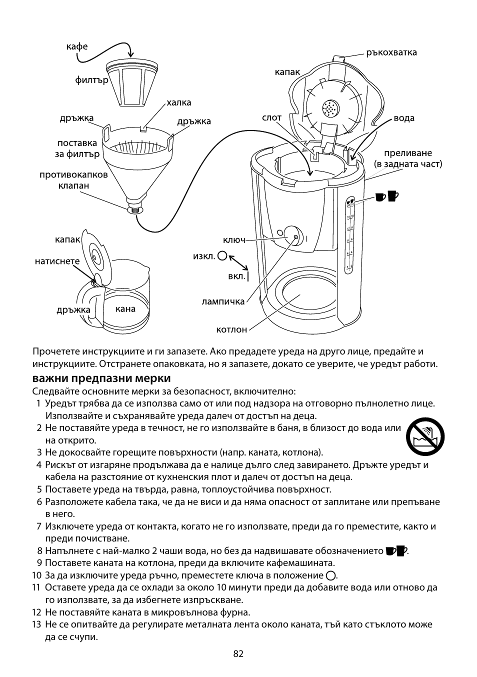 Важни предпазни мерки | RUSSELL HOBBS PURPLE PASSION User Manual | Page 82 / 88