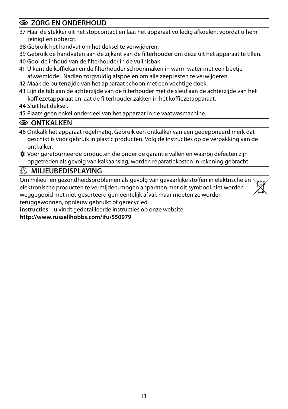 RUSSELL HOBBS COTTAGE FLORAL User Manual | Page 11 / 68
