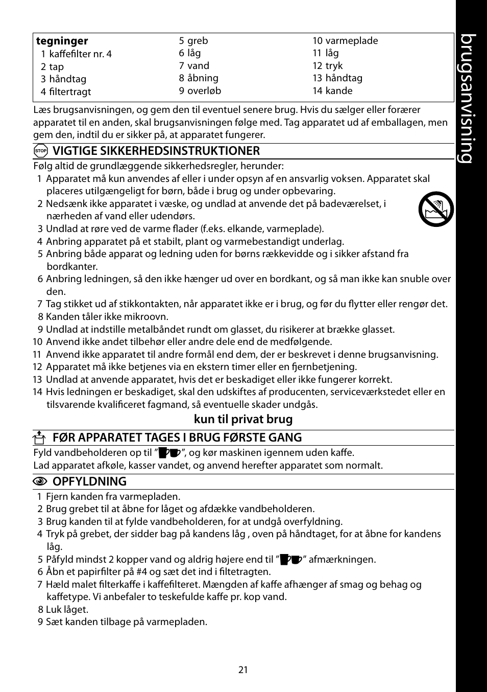 Br ug sa nv isnin g | RUSSELL HOBBS COTTAGE FLORAL User Manual | Page 21 / 68