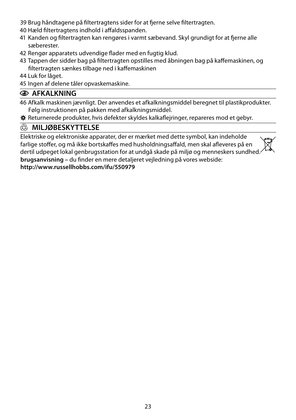 RUSSELL HOBBS COTTAGE FLORAL User Manual | Page 23 / 68