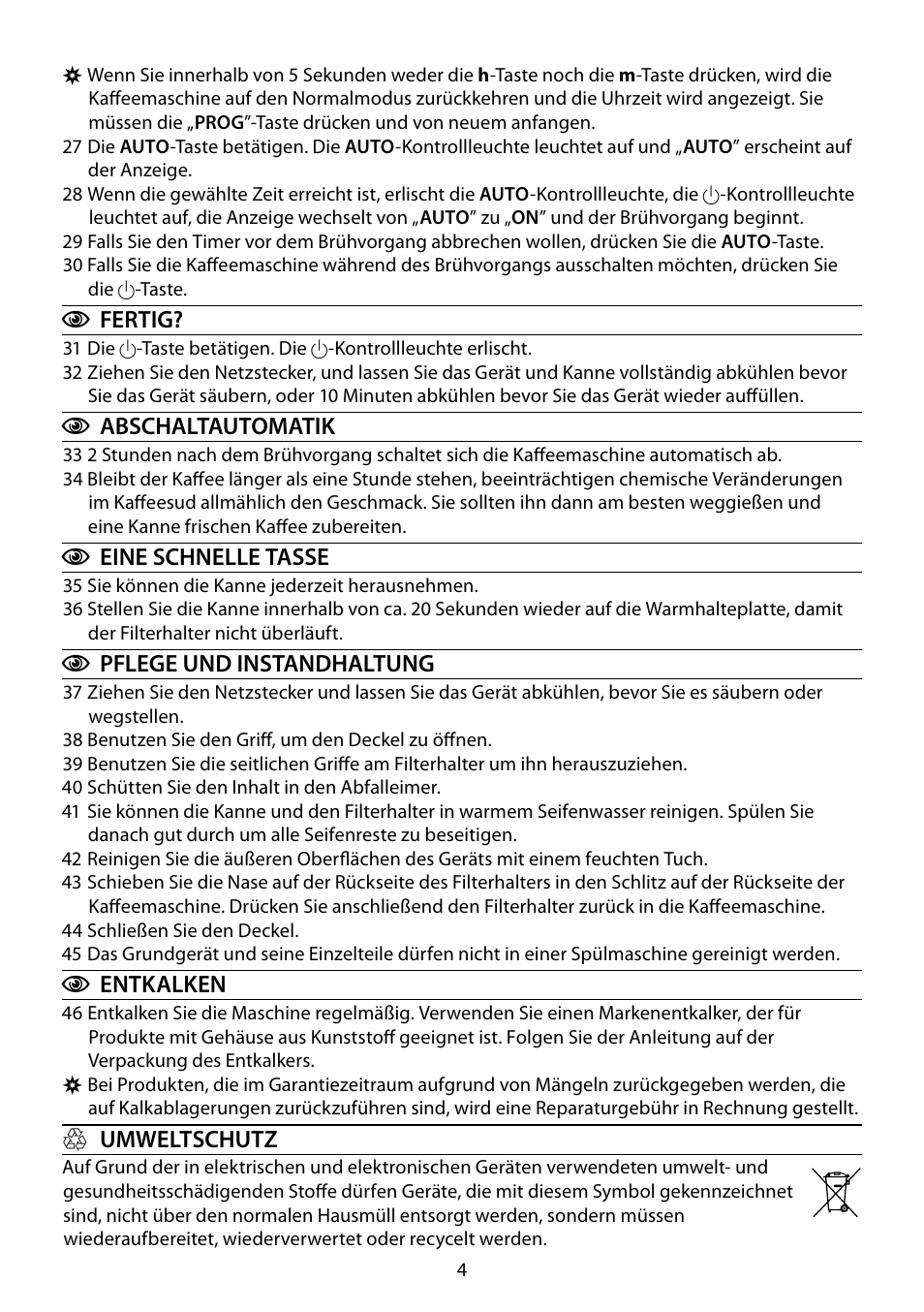 RUSSELL HOBBS COTTAGE FLORAL User Manual | Page 4 / 68