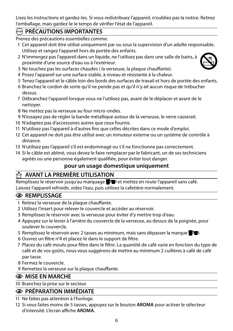 RUSSELL HOBBS COTTAGE FLORAL User Manual | Page 6 / 68
