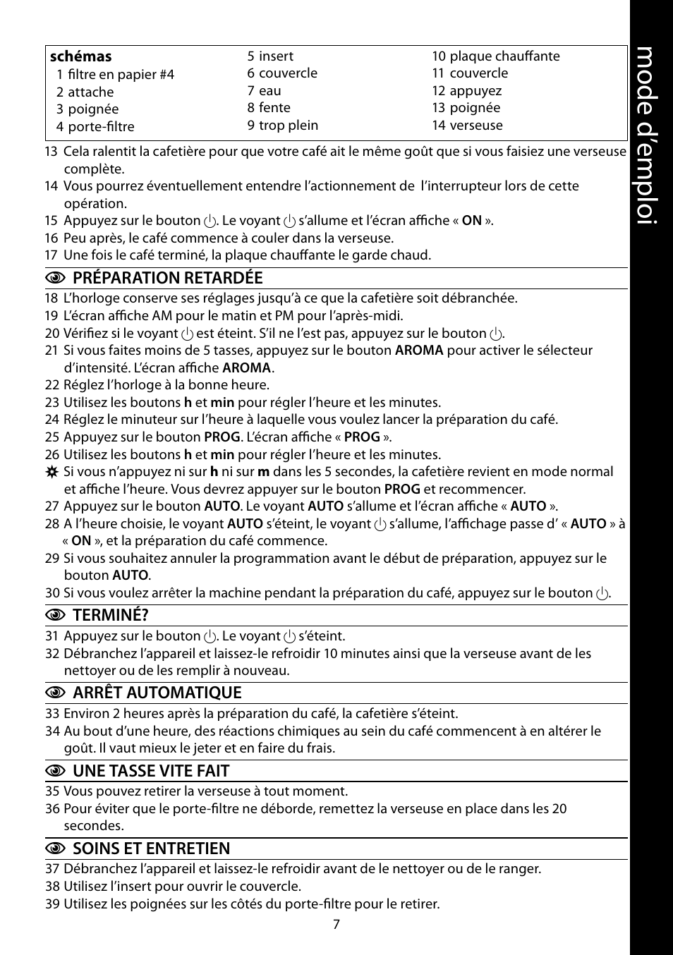 Mod e d ’e m plo i | RUSSELL HOBBS COTTAGE FLORAL User Manual | Page 7 / 68