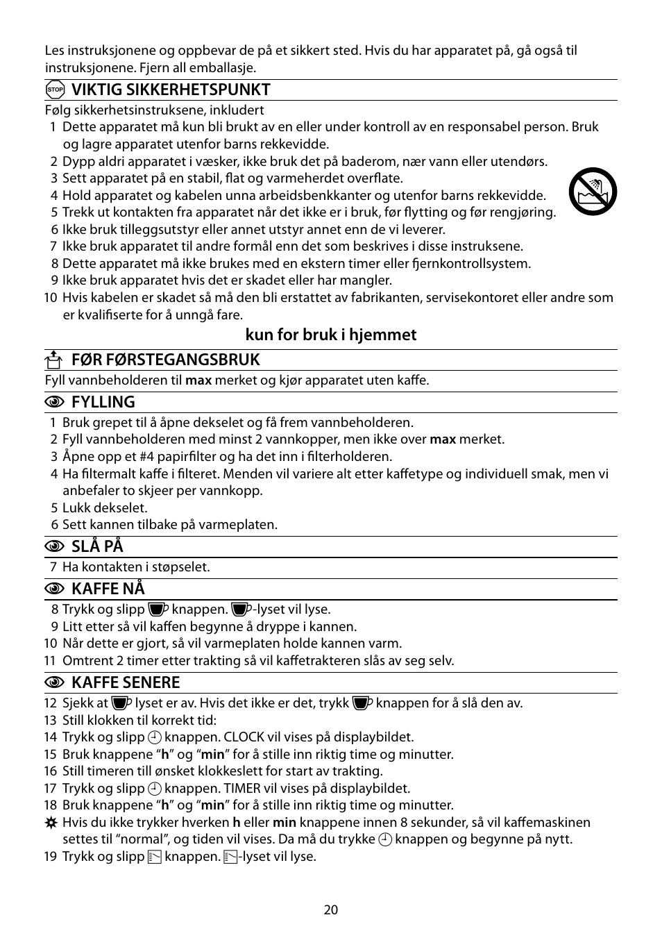 RUSSELL HOBBS MONO User Manual | Page 20 / 48