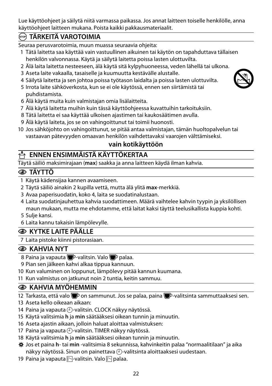 RUSSELL HOBBS MONO User Manual | Page 22 / 48