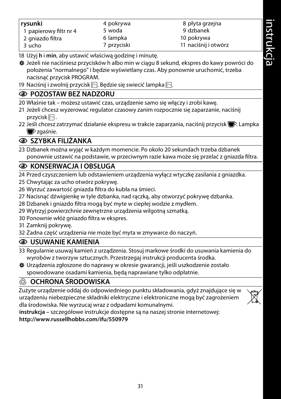 RUSSELL HOBBS MONO User Manual | Page 31 / 48