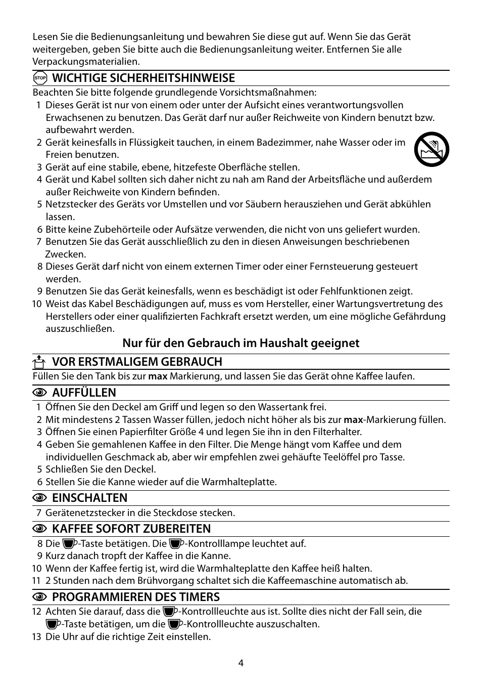 RUSSELL HOBBS MONO User Manual | Page 4 / 48