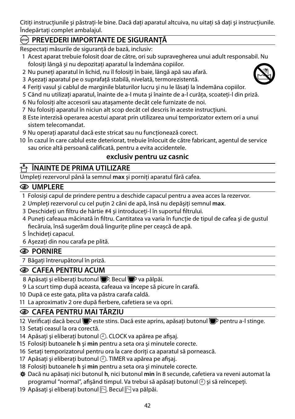 RUSSELL HOBBS MONO User Manual | Page 42 / 48