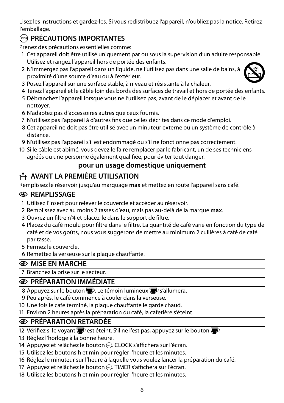 RUSSELL HOBBS MONO User Manual | Page 6 / 48