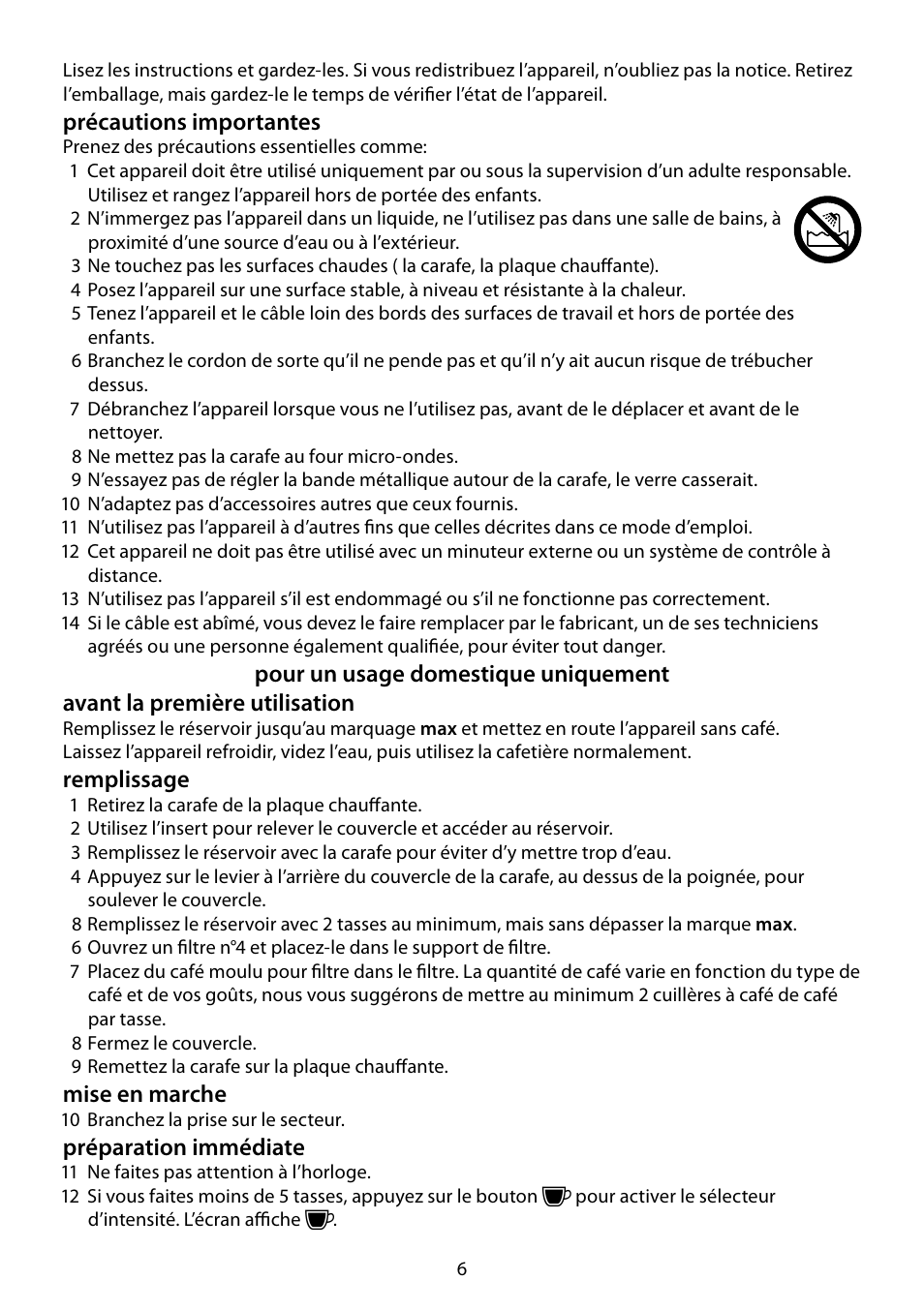 RUSSELL HOBBS FUTURA User Manual | Page 6 / 68