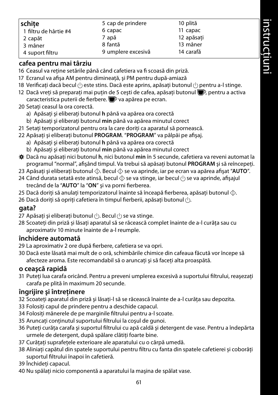 RUSSELL HOBBS FUTURA User Manual | Page 61 / 68