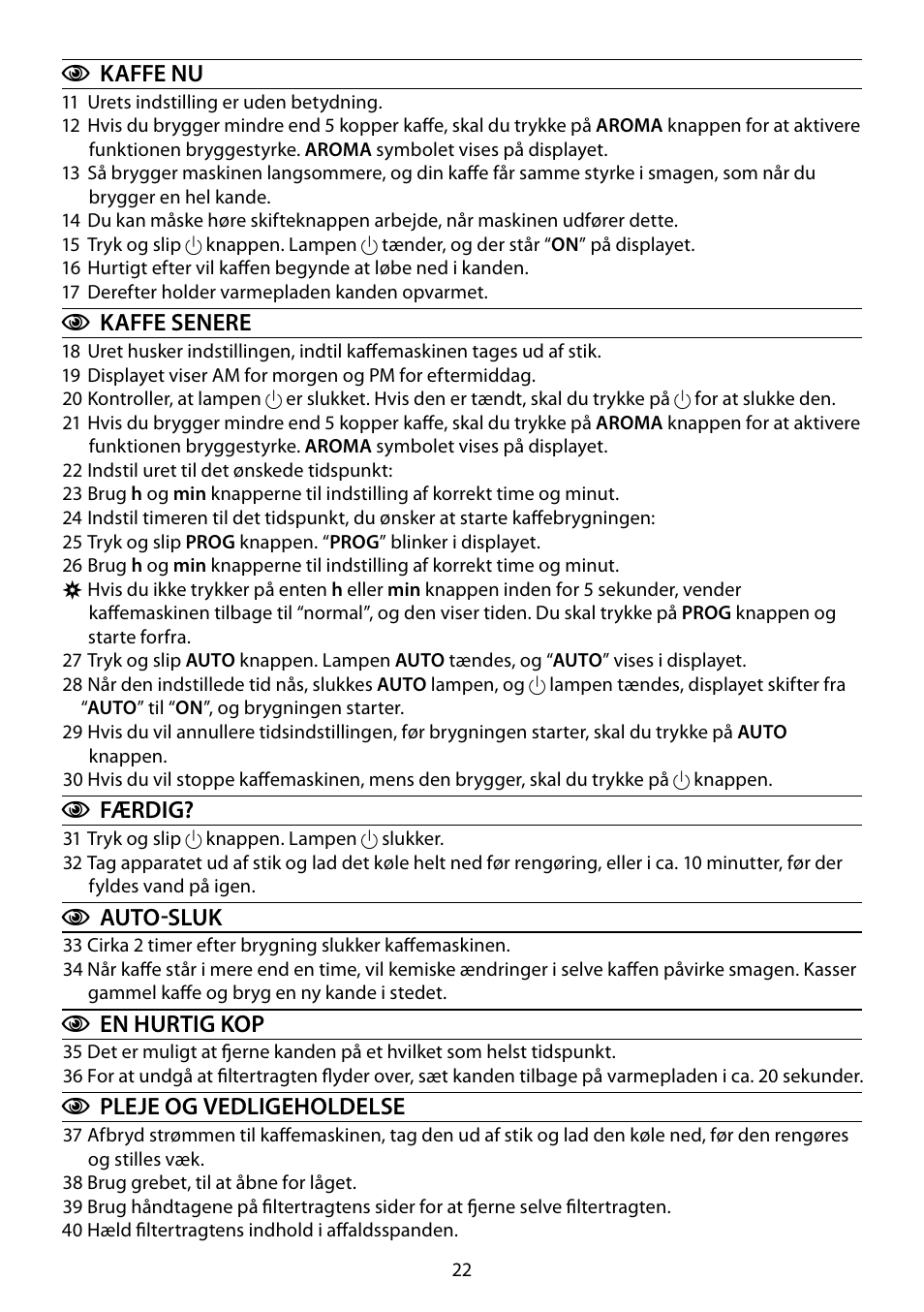 RUSSELL HOBBS COTTAGE COFFEE User Manual | Page 22 / 68