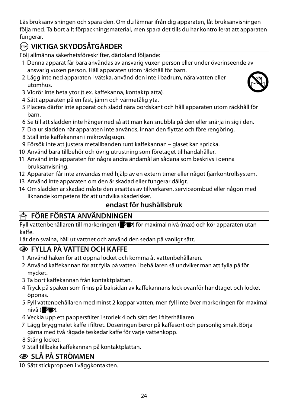 RUSSELL HOBBS COTTAGE COFFEE User Manual | Page 24 / 68