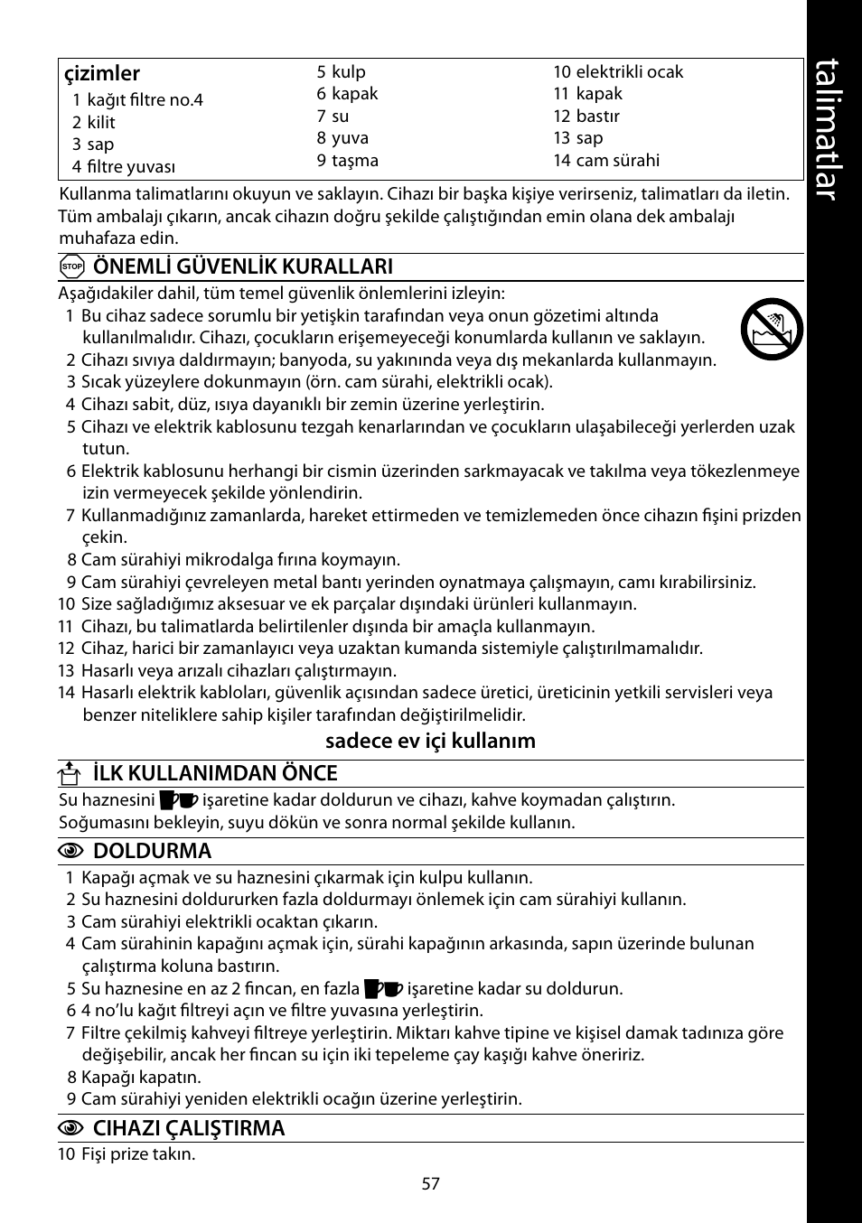 Ta lim atl ar | RUSSELL HOBBS COTTAGE COFFEE User Manual | Page 57 / 68