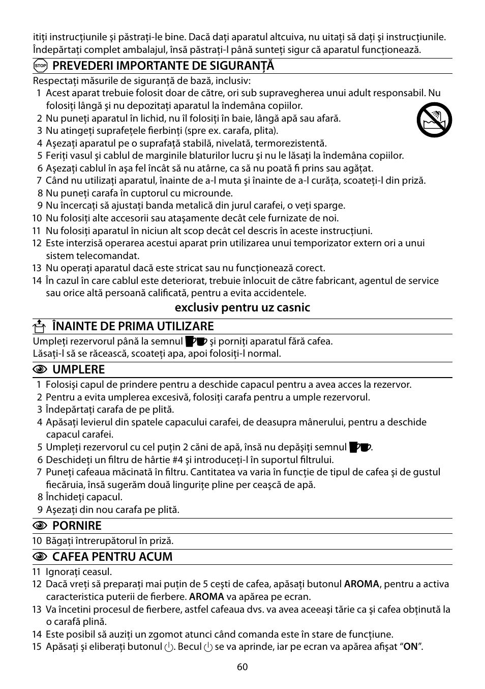 RUSSELL HOBBS COTTAGE COFFEE User Manual | Page 60 / 68