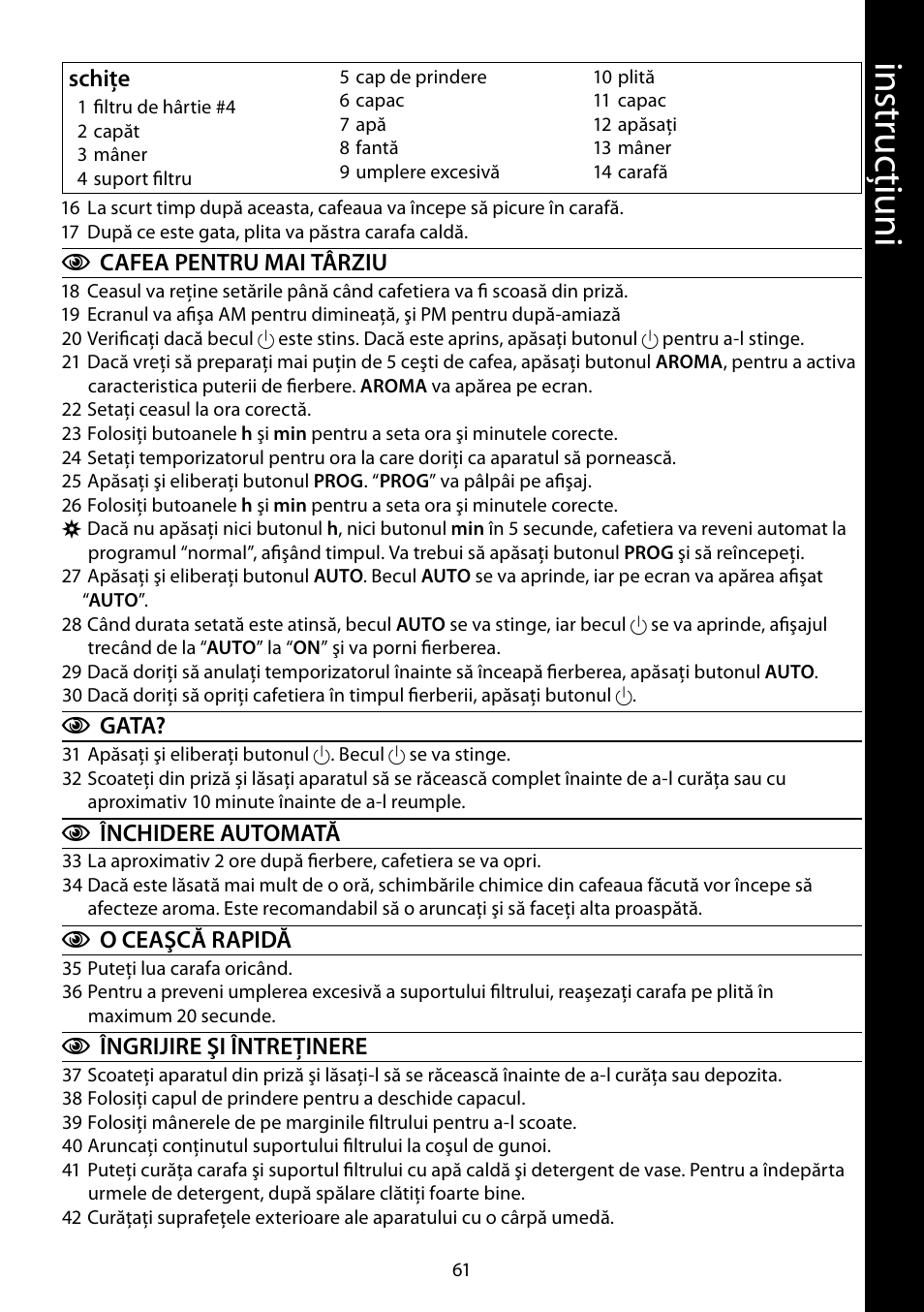 RUSSELL HOBBS COTTAGE COFFEE User Manual | Page 61 / 68