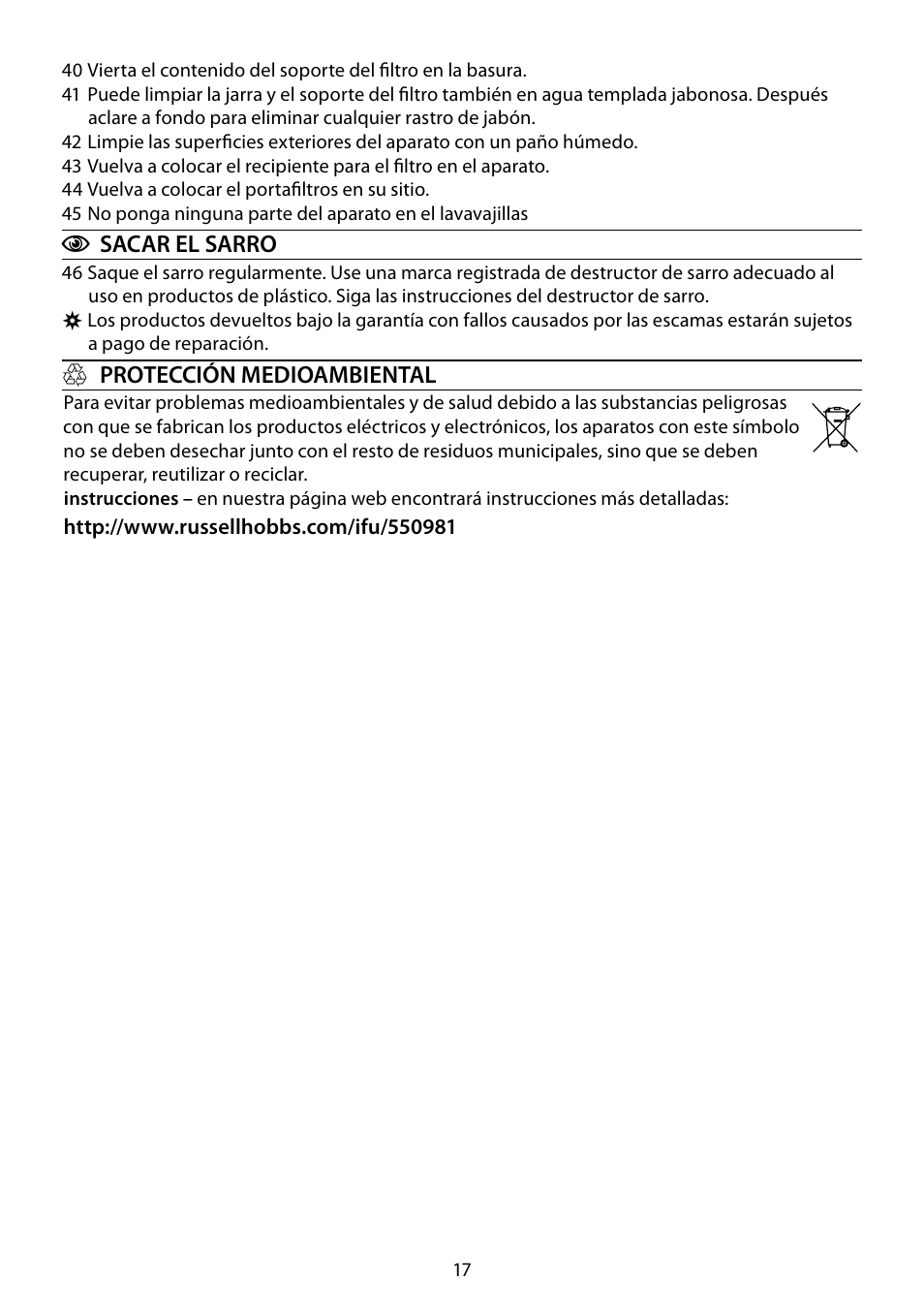 RUSSELL HOBBS STYLO User Manual | Page 17 / 68