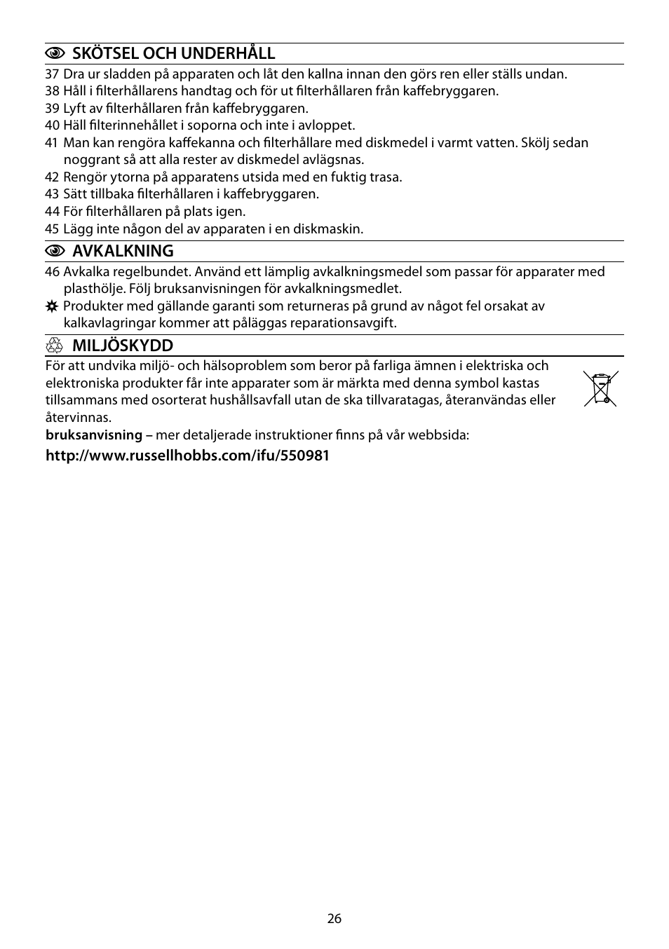 RUSSELL HOBBS STYLO User Manual | Page 26 / 68