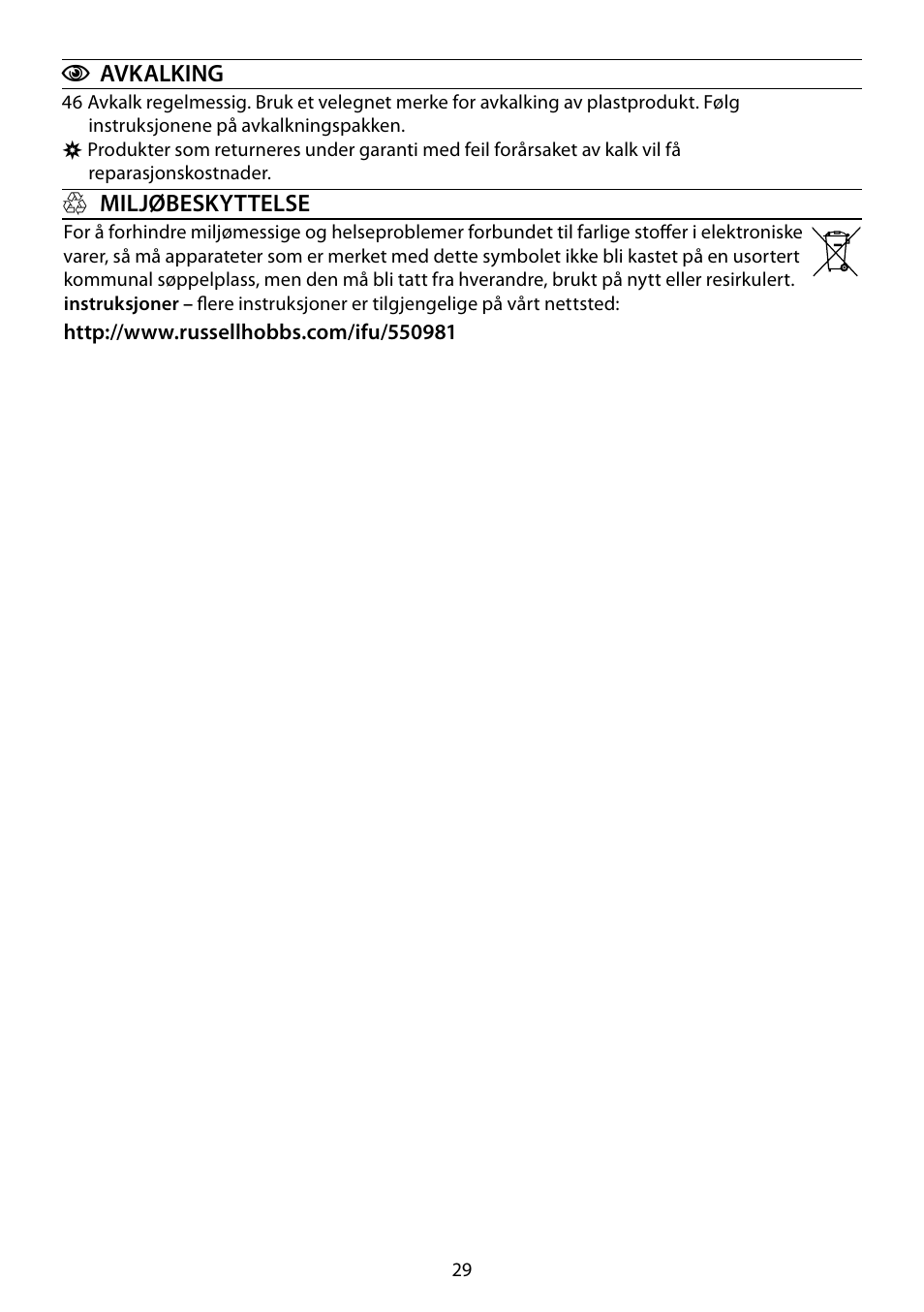 RUSSELL HOBBS STYLO User Manual | Page 29 / 68