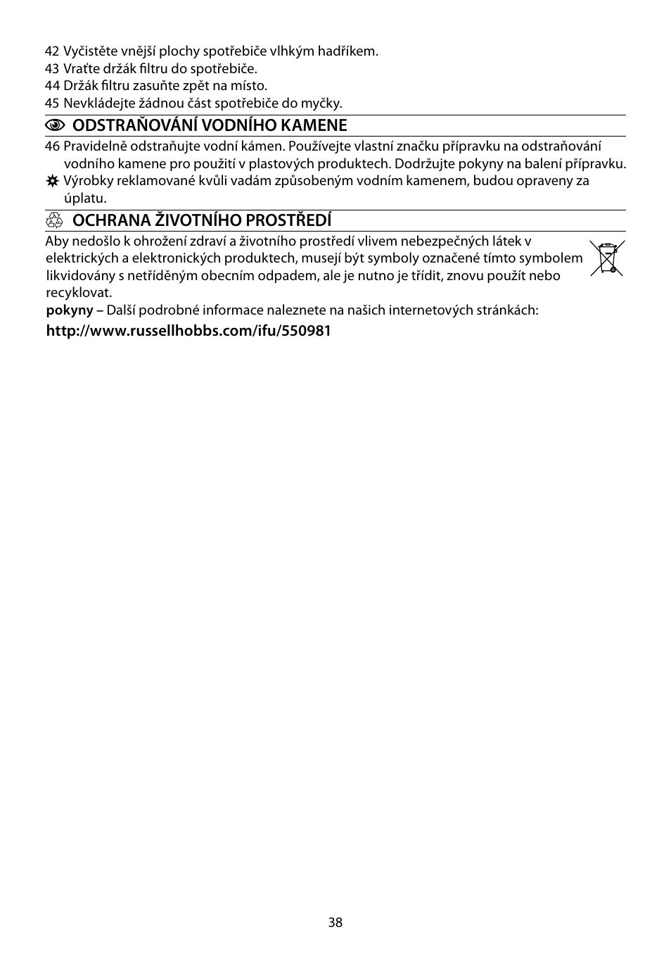 RUSSELL HOBBS STYLO User Manual | Page 38 / 68