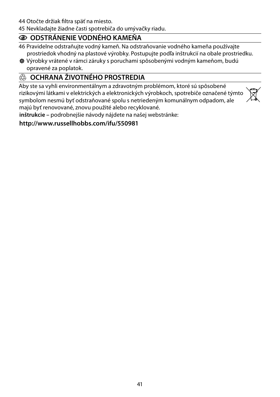 RUSSELL HOBBS STYLO User Manual | Page 41 / 68