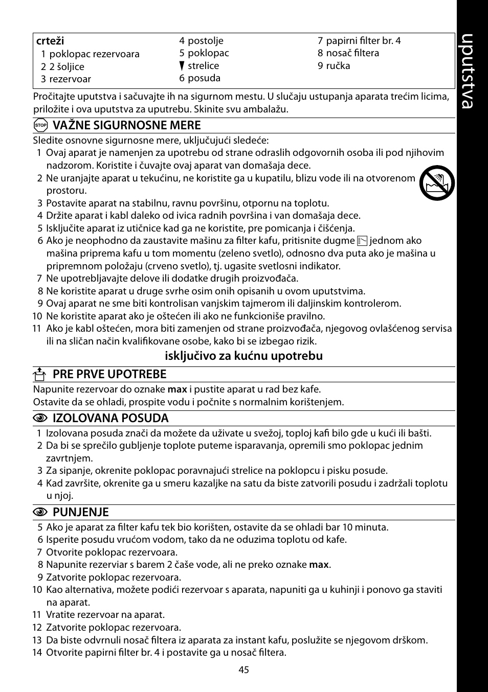 Up ut stv a | RUSSELL HOBBS STYLO User Manual | Page 45 / 68