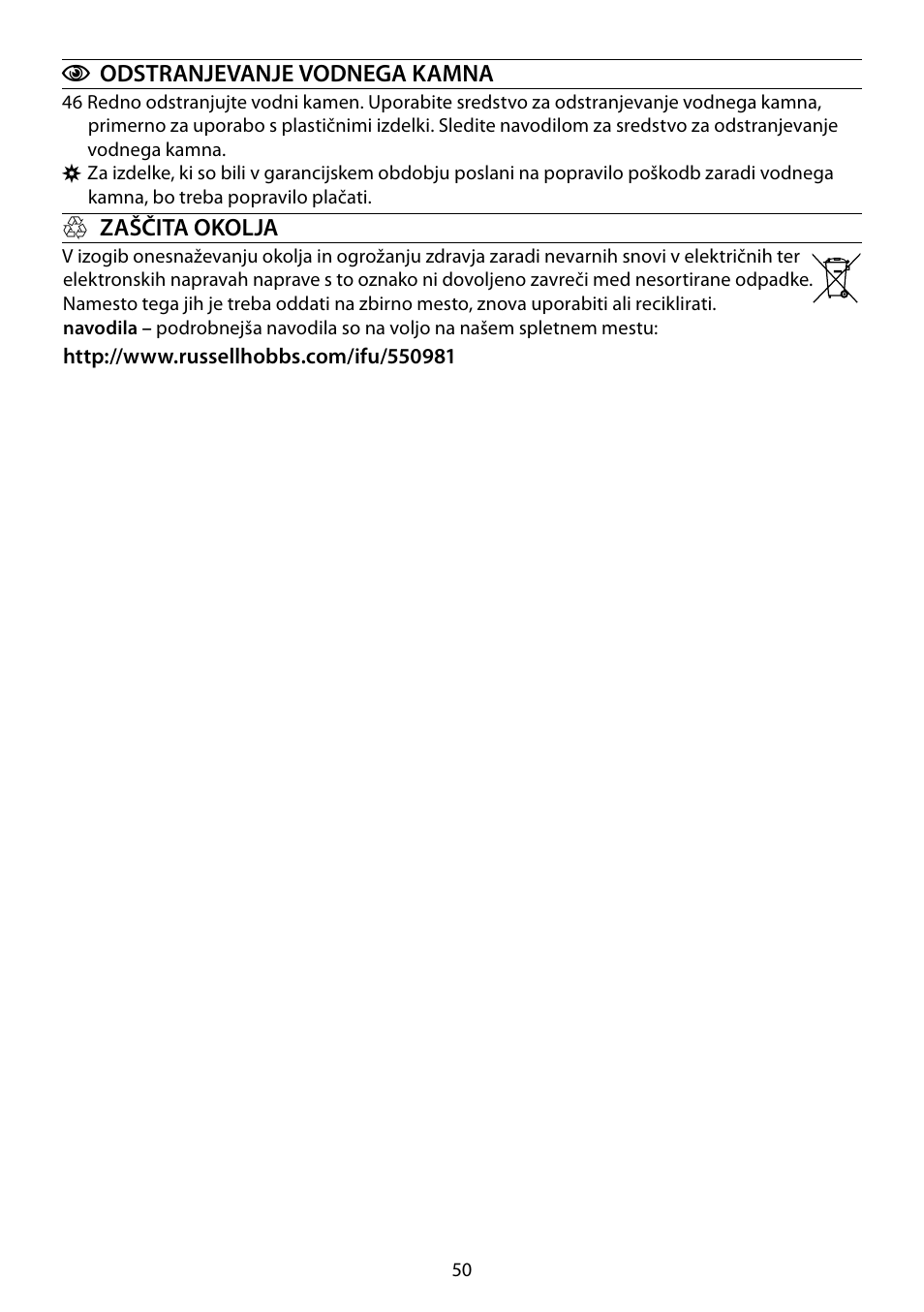 RUSSELL HOBBS STYLO User Manual | Page 50 / 68