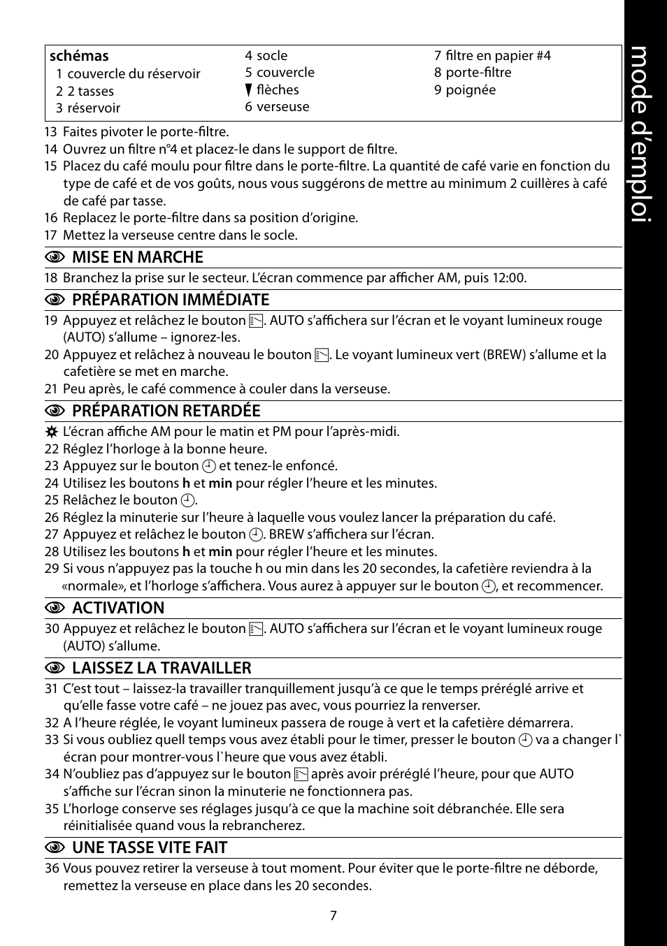Mod e d ’e m plo i | RUSSELL HOBBS STYLO User Manual | Page 7 / 68
