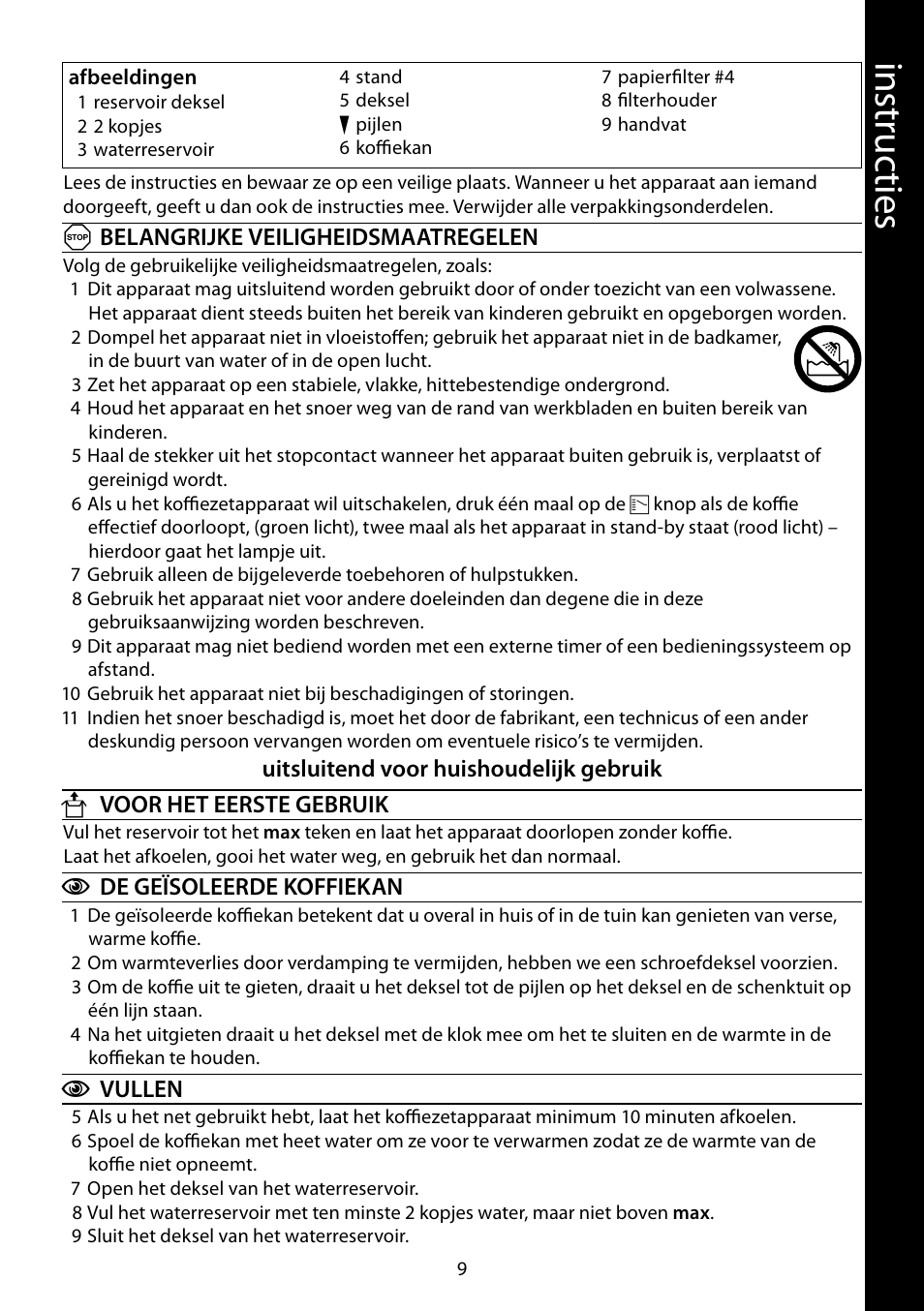 Ins tru cti es | RUSSELL HOBBS STYLO User Manual | Page 9 / 68
