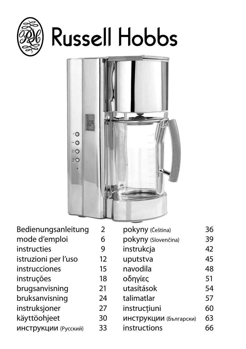RUSSELL HOBBS GLASS User Manual | 68 pages