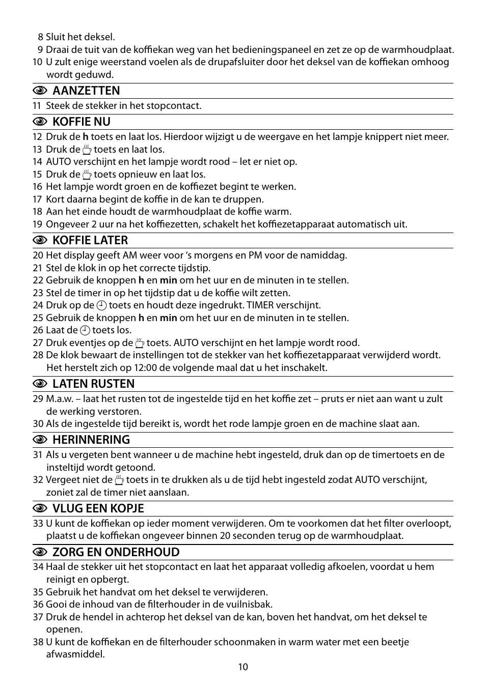 RUSSELL HOBBS GLASS User Manual | Page 10 / 68