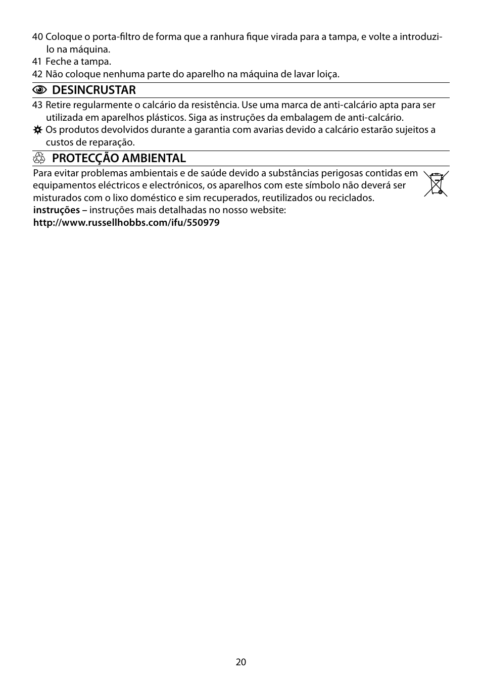 RUSSELL HOBBS GLASS User Manual | Page 20 / 68