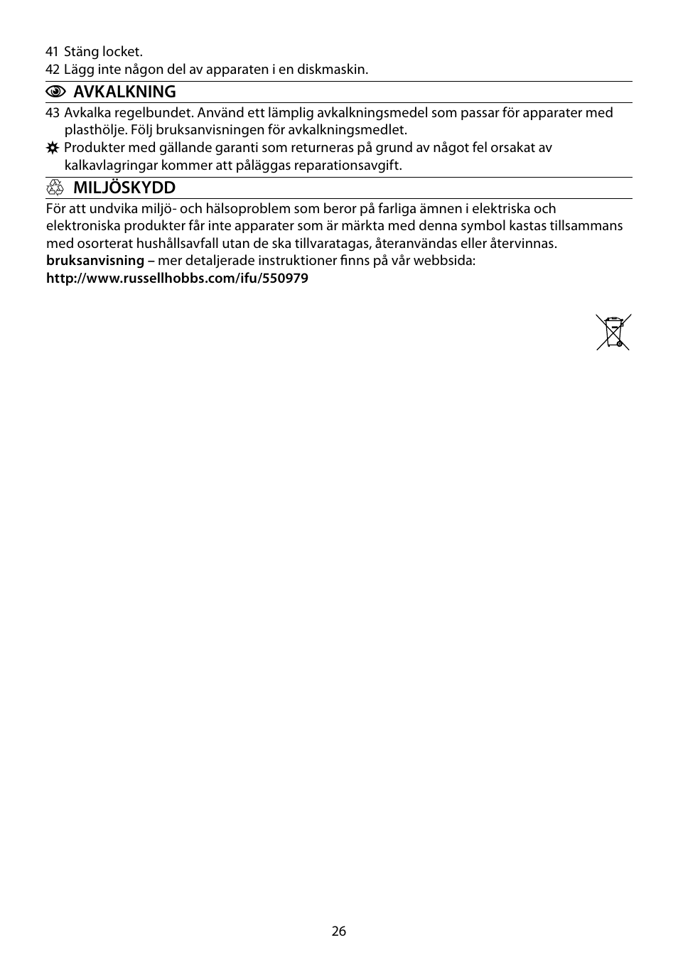 RUSSELL HOBBS GLASS User Manual | Page 26 / 68