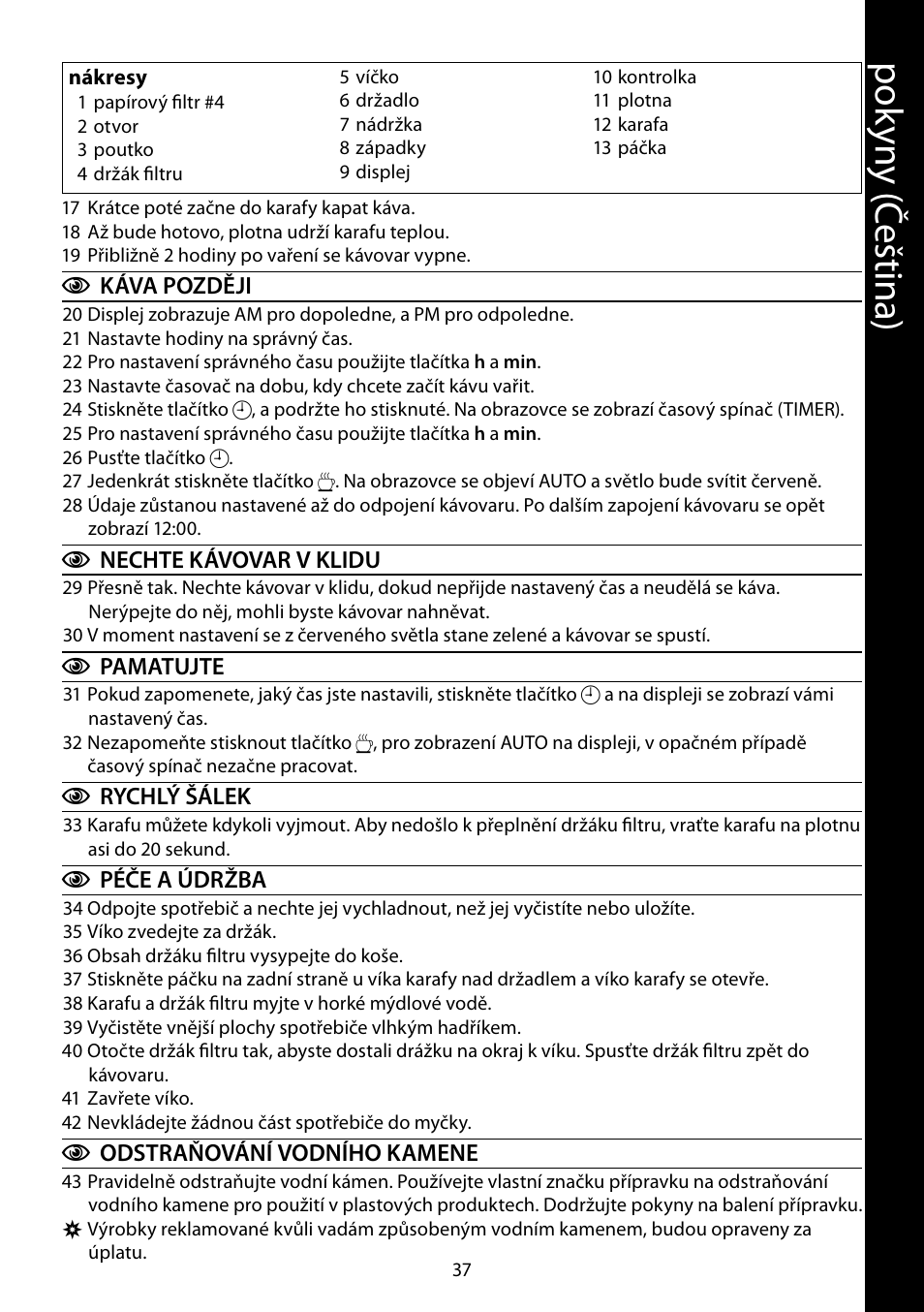 Pok yn y ( če šti na ) | RUSSELL HOBBS GLASS User Manual | Page 37 / 68