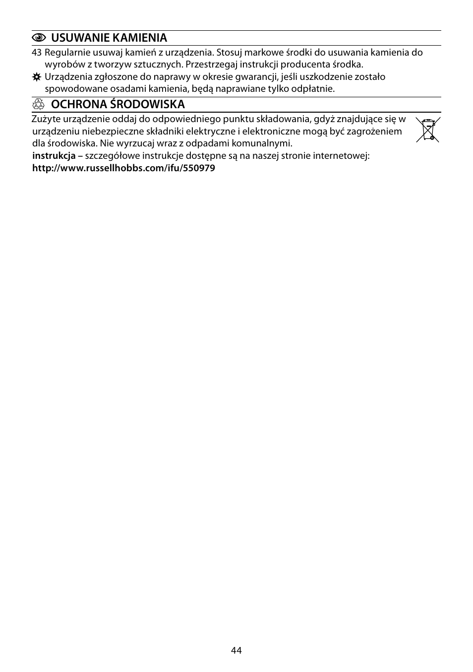 RUSSELL HOBBS GLASS User Manual | Page 44 / 68