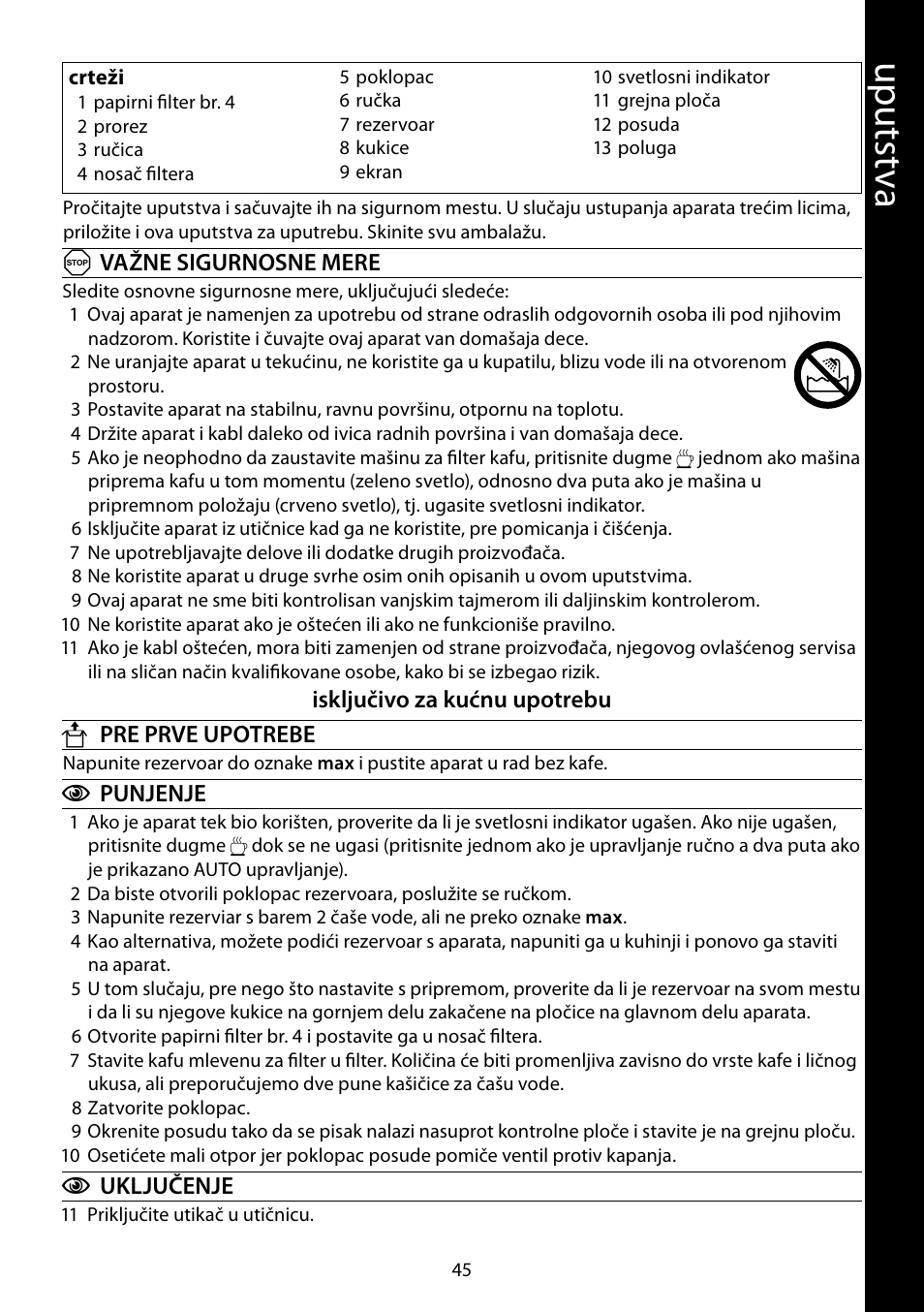 Up ut stv a | RUSSELL HOBBS GLASS User Manual | Page 45 / 68