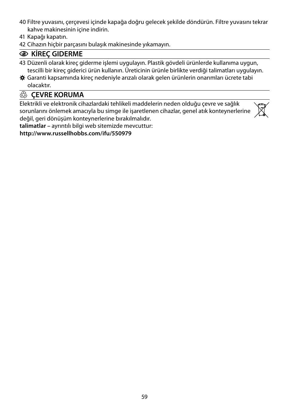 RUSSELL HOBBS GLASS User Manual | Page 59 / 68