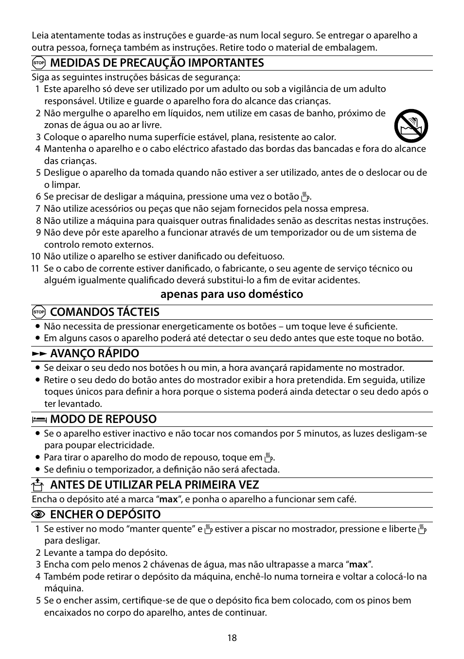 RUSSELL HOBBS GLASS TOUCH User Manual | Page 18 / 68